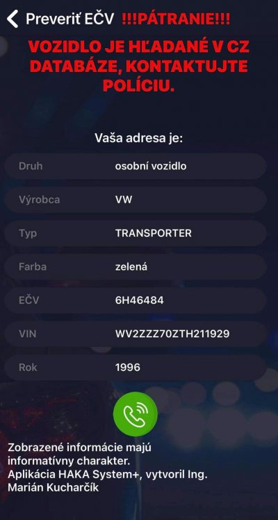 Krádež vozidla 6H46484
