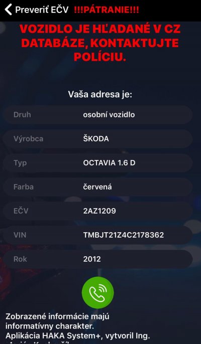 Krádež vozidla 2AZ1209