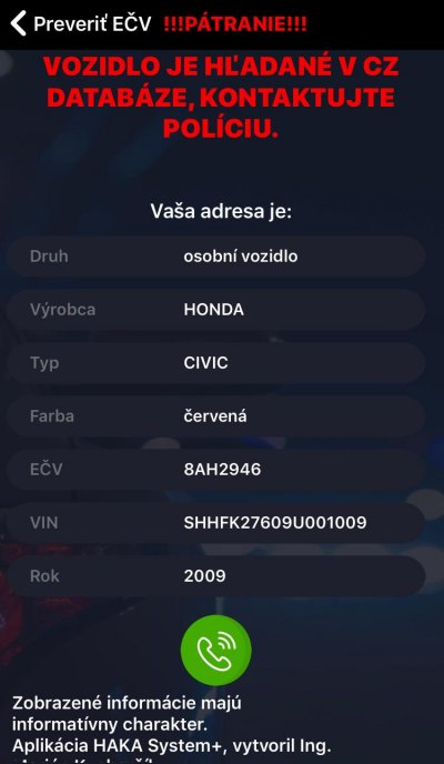 Krádež vozidla 8AH2946