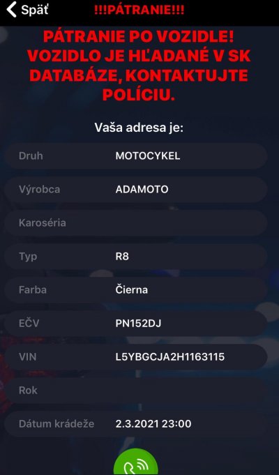 Krádež SKÚTRA PN152DJ