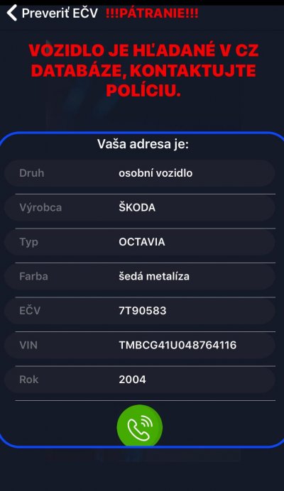 Krádež vozidla 7T90583