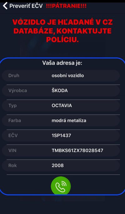 Krádež vozidla 1SP1437