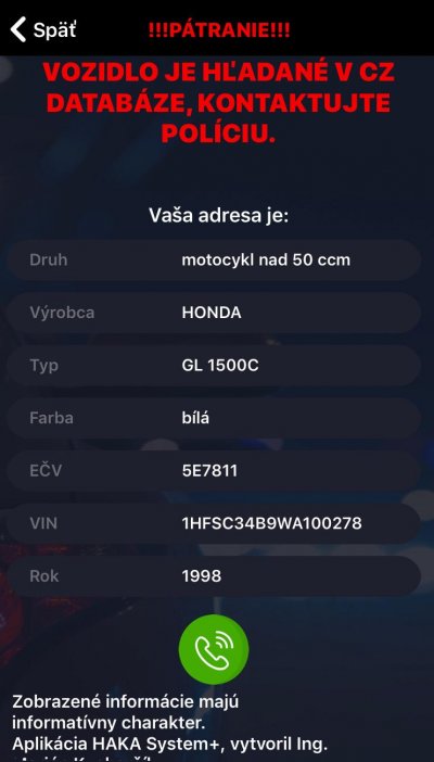 Krádež motorky 5E7811