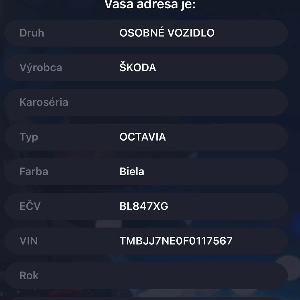 Krádež vozidla BL847XG