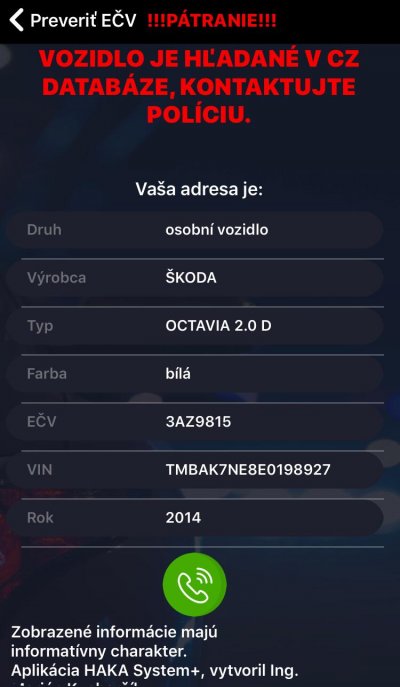 Krádež vozidla 3AZ9815