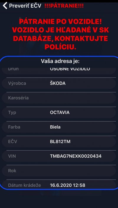 KRÁDEŽ VOZIDLA BL812TM