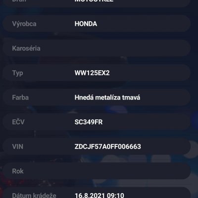 Krádež skútra SC349FR
