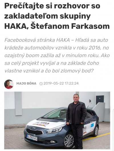 Prečítajte si rozhovor so zakladateľom skupiny HAKA, Štefanom Farkasom