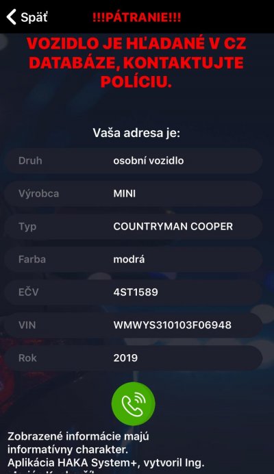 Krádež vozidla 4ST1589