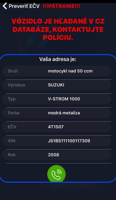 Krádež motorkuy 4T1507