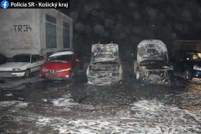 Podpalené vozidla 