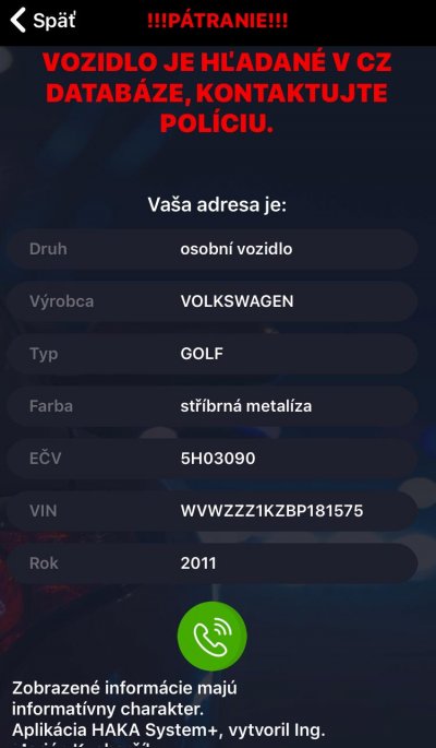 Krádež vozidla 5H03090