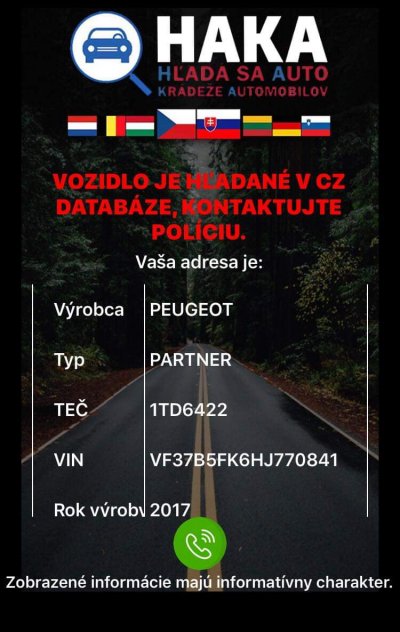 Krádež vozidla 1TD6422