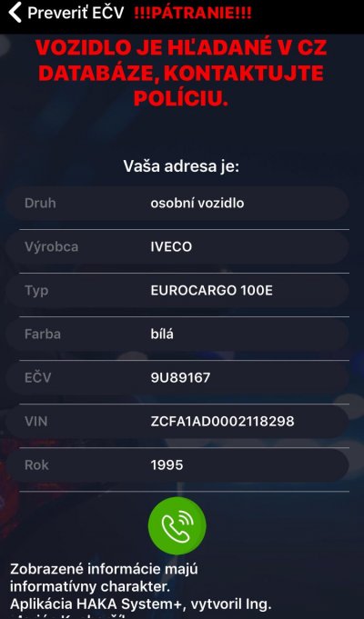 Krádež vozidla 9U89167