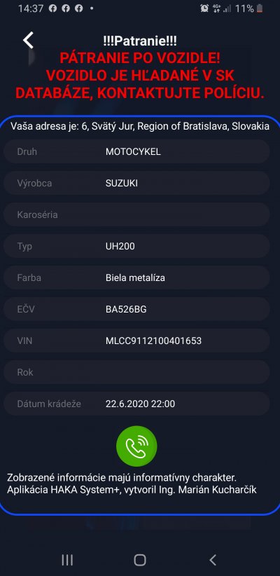 KRÁDEŽ mopedu BA526BG