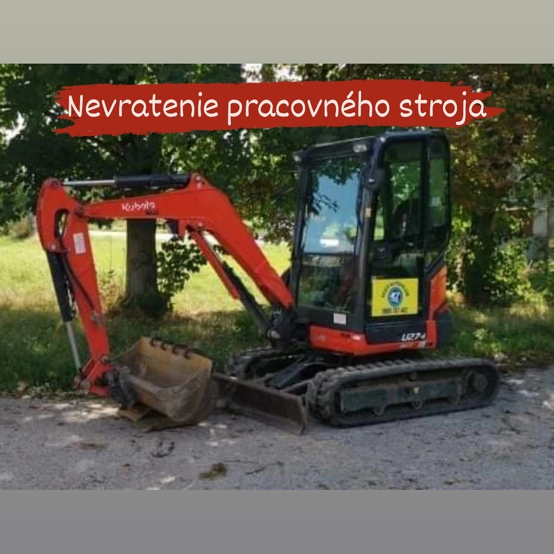 Nevratenie POŽIČANÉHO mini bagra WKFRGH1100Z063369