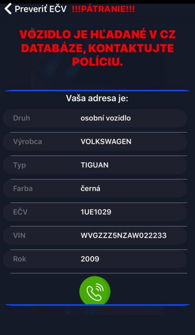 KRÁDEŽ VOZIDLA 1UE1029