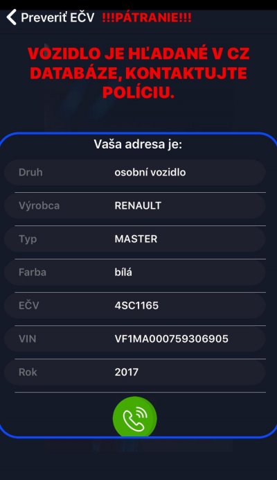 Krádež vozidla 4SC1165